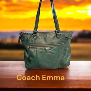 COACH DAISY LEATHER EMMA TOTE F23973
15 3/4" (L) x 12 1/4" (H) x 4 3/4" (W)